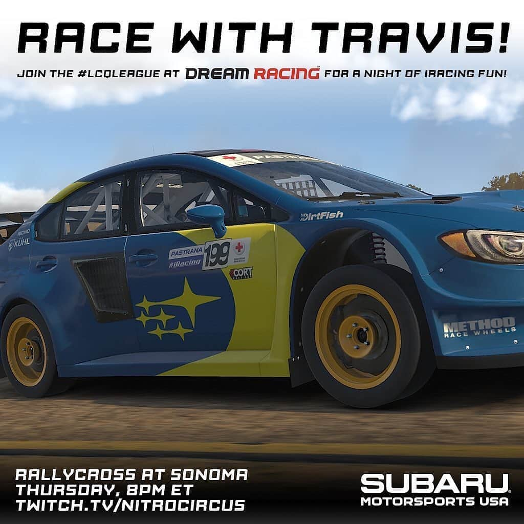 Subaru Rally Team USAさんのインスタグラム写真 - (Subaru Rally Team USAInstagram)「🗣 RACE WITH TP!   #Repost @travispastrana  ・・・ @conordaly22 and myself are doing 3 separate @iracingofficial events tomorrow (Thursday) read below if you want to join in on the battle! Big thanks to @dreamracing  for setting up @iracingofficial rigs for Conor and myself!  Race 1 - @iracingofficial rallycross TOMORROW at 8PM ET. Step 1. follow @subarumotorsportsusa Step 2. have an #iRacing account / be available to race tomorrow. Step 3. leave a comment below telling me why you deserve to race. We’ll DM the lucky winners with the password info tomorrow!  For the Indy Car race against Conor and I step 1. Follow @ecrindy step 2. Be available TOMORROW (Thursday) at 8:45PM ET. Step 3. have an #iRacing account. Step 4. Leave a comment at @ecrindy or @conordaly22 about why you should be invited to participate. We’ll DM the lucky winners with the password info tomorrow!  To join the @iracingofficial battle between @conordaly22 and I at vegas TOMORROW on iracing at 9:30PM ET as we practice for the @nascar Truck Series race happening in real life on Friday. Do the same as the above except you have to follow @niecemotorsports and leave a comment on their page to enter. They will pick the winners! Good luck. Be creative. You can enter all three races if you want. Everything will be live on @nitrocircus twitch page tomorrow night.  @pit_viper @wienerschnitzel @bell_powersports @elliottscustomtrailers @cosmopolitan_lv @nascaronfox @fs1 @airtrix @alpinestars」9月24日 6時54分 - subarumotorsportsusa