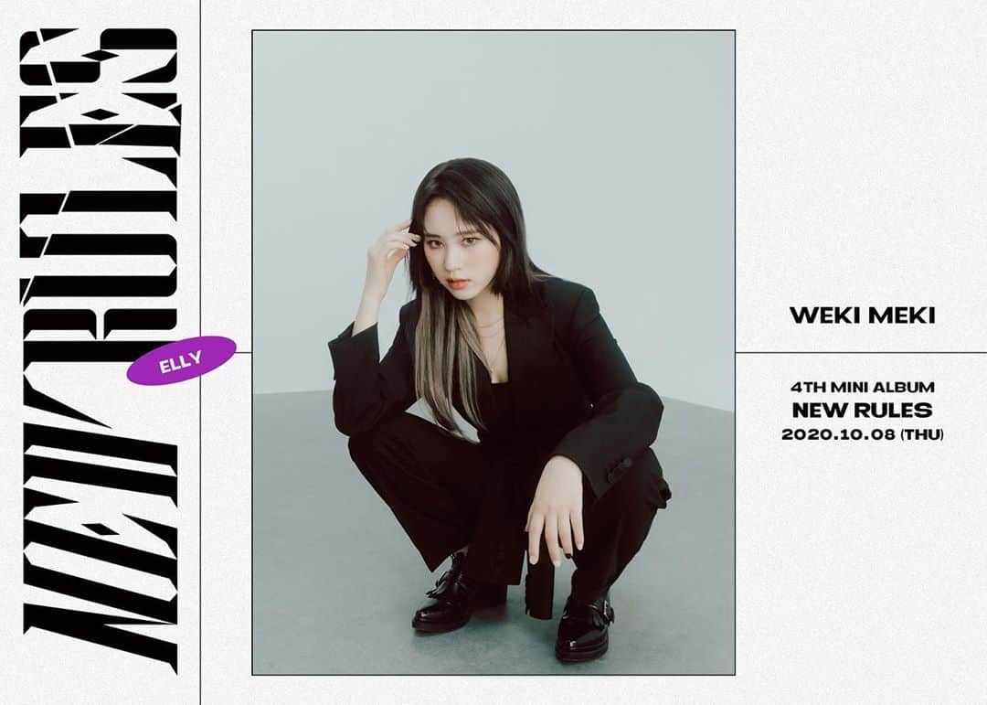 Weki Mekiのインスタグラム：「[#위키미키] Weki Meki 4th Mini Album <NEW RULES> Concept Photo #1 Break ver. 📝  2020.10.08 6PM Coming Soon 💥  #WekiMeki #NEW_RULES #ELLY」