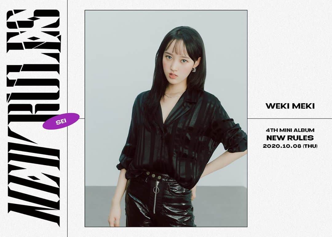 Weki Mekiのインスタグラム：「[#위키미키] Weki Meki 4th Mini Album <NEW RULES> Concept Photo #1 Break ver. 📝  2020.10.08 6PM Coming Soon 💥  #WekiMeki #NEW_RULES #SEI」