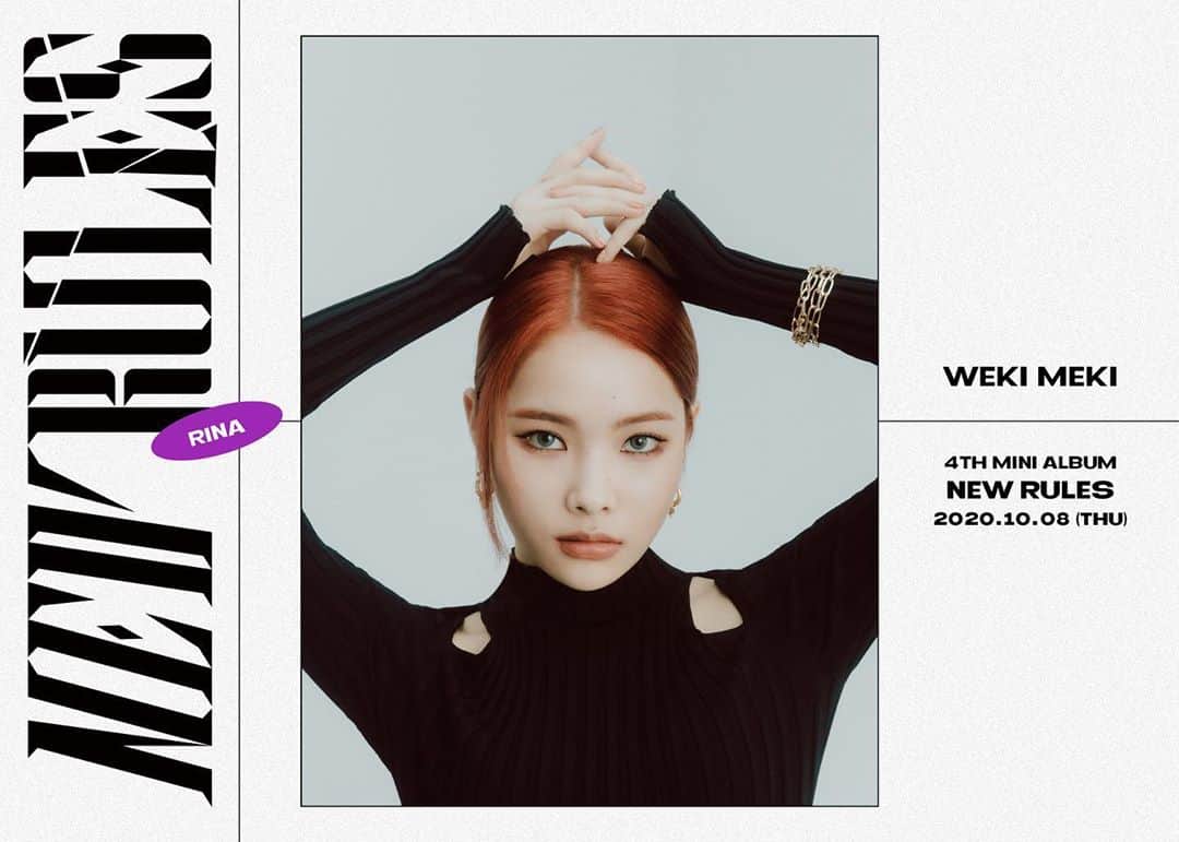 Weki Mekiのインスタグラム：「[#위키미키] Weki Meki 4th Mini Album <NEW RULES> Concept Photo #1 Break ver. 📝  2020.10.08 6PM Coming Soon 💥  #WekiMeki #NEW_RULES #RINA」