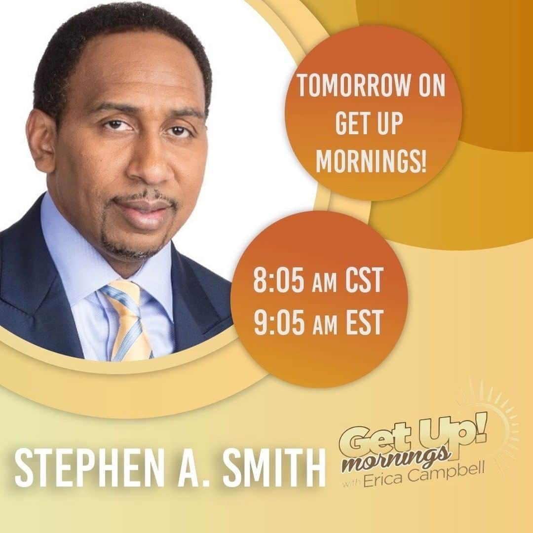 エリカ・キャンベルさんのインスタグラム写真 - (エリカ・キャンベルInstagram)「Tune in to Get Up! Mornings with me Tomorrow from 6-10 am ET with my special guest @stephenasmith! We’ll be talking #HBCUWeek and more! Don’t Miss it!  Tune-in Information   📻 Get Up! Mornings with Erica Campbell 💻 www.getuperica.com 📱 Get Up! Mornings app 📞 877-242-2426  #EricaCampbell #GetUpMornings #GetUpErica @getuperica」9月24日 10時32分 - imericacampbell