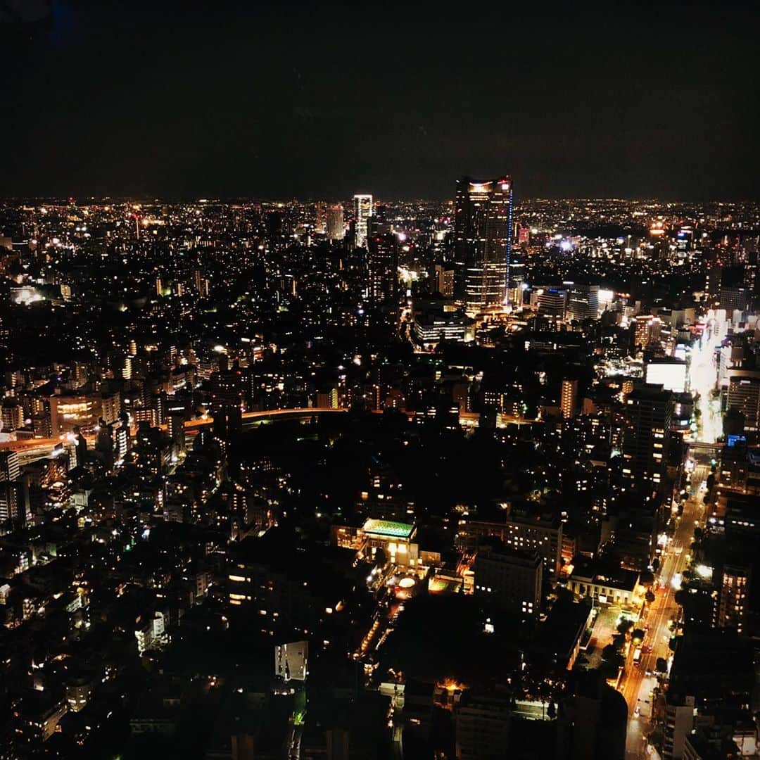 森園れんのインスタグラム：「夜景いい感じだった🌃✨   #東京観光 #東京タワー #🗼 #夜景 #芝公園 #芝公園からの東京タワー」