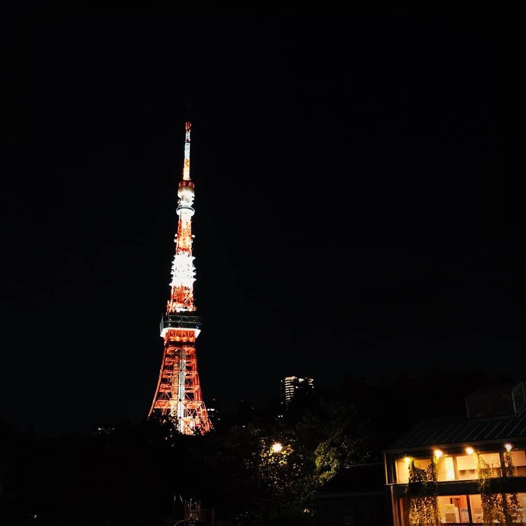 森園れんさんのインスタグラム写真 - (森園れんInstagram)「夜景いい感じだった🌃✨   #東京観光 #東京タワー #🗼 #夜景 #芝公園 #芝公園からの東京タワー」9月24日 10時57分 - ren__m