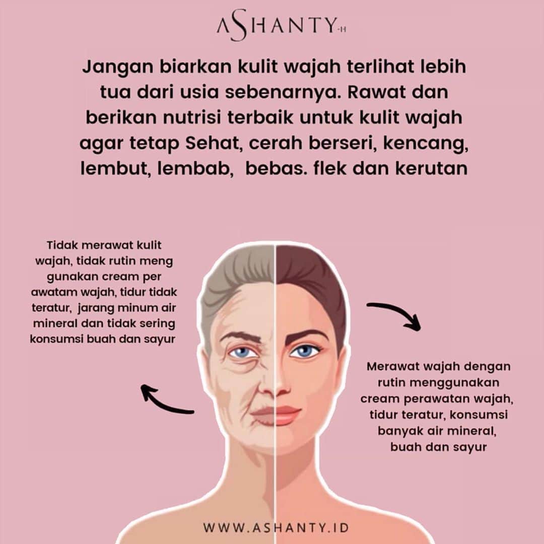 ASHANTY BEAUTY CREAM OFFICIALのインスタグラム：「Jangan biarkan kulit wajah terlihat lebih tua dari usia sebenarnya. Rawat dan berikan nutrisi terbaik untuk kulit wajah agar tetap Sehat, cerah berseri, kencang, lembut, lembab,  bebas. flek dan kerutan ❣️ Mulai dari sekarang rutin merawat wajah yuk ladies, agar wajah tidak cepat kendur,  kusam,  timbul flek dan kerutan di usia muda ✨  _____________________________ Informasi dan pemesanan  Ashanty Beauty Cream Chat Via WA : WA: 087778489900 WA: 081293823950 WA: 081287388885 WA: 085781140354 ⚡️ Fast Respons Click Link On Bio Instagram @ashantyid ❣️ ______________________________ #ashantybeautycream #creamashanty #skincareashanty #skincare #skincareartis #skincarelokal #creamwajah #creamperawatanwajah #obatjerawat #jerawat #kosmetik #krimwajah #creamwajah #whiteningcream #ashantyid #ashanty」