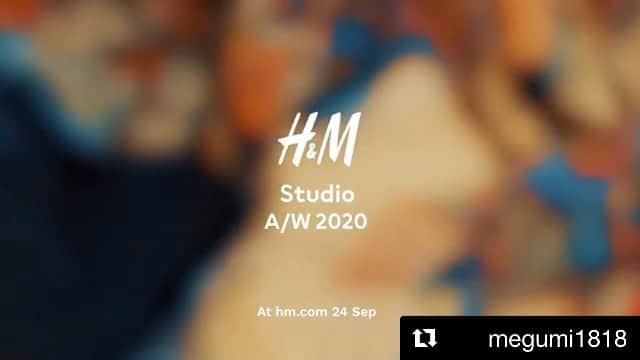 太田彩乃のインスタグラム：「本日発売されましたH&Mstudio A/W2020 MEGUMIさんの作り出す世界観にチラッとお邪魔させて頂きました🧡 ファッションの撮影にお声がけ頂けた事は、本当に嬉しくて最高に楽しい撮影でした！！ ぜひご覧ください😊  #hm #hmstudio #shooting . . . #Repost @megumi1818 with @get_repost ・・・ H&MStudio  2020年秋冬キャンペーンモデルとして参加します。 今回はコンセプトのアイディア、演出も手掛けさせて頂きました。  「限りある人生、全ての時間をファッションと共に自分を解放して楽しんで欲しい！」 というメッセージを込めて皆で創りました。 こんな時代ですが可愛いお洋服はいつも私達を励ましてくれます。 今回も最高に可愛いですよ！ 9.24発売です❤️  H&M Studio  We will participate as a campaign model for autumn and winter 2020. This time, I also worked on ideas and direction of the concept. "I want you to enjoy your limited life, freeing yourself up with fashion!" It was created by everyone with the message that Cute clothes encourage us in these times. You're so cute this time too! It will be released on September 24❤️  Cast @nobuakikaneko_official  Videographer @udocorg  Photography @ikyri_  Hairmake  @kouta_ny  Styling @stylist_maiko  edit @seiko.kigawa  #HMstudio @hm」