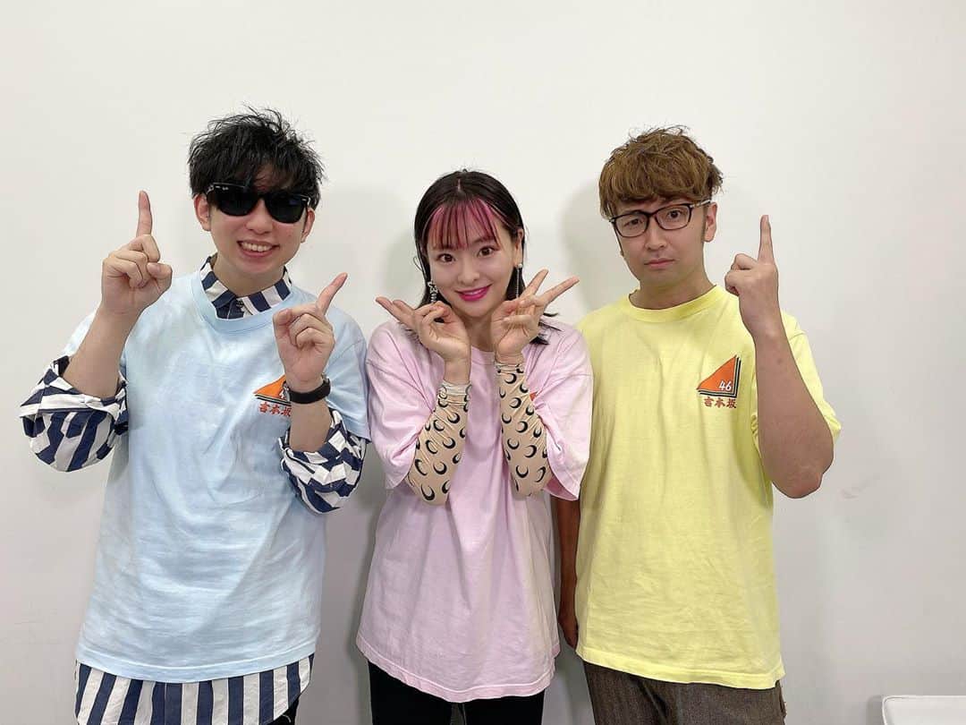 A-NONのインスタグラム：「久しぶりの吉本坂46☺️  楽しかった♫💙💖💛 ありがとうございました❣️  @8.6shin  @eguspmachaaki   #吉本坂46 #グノシー」