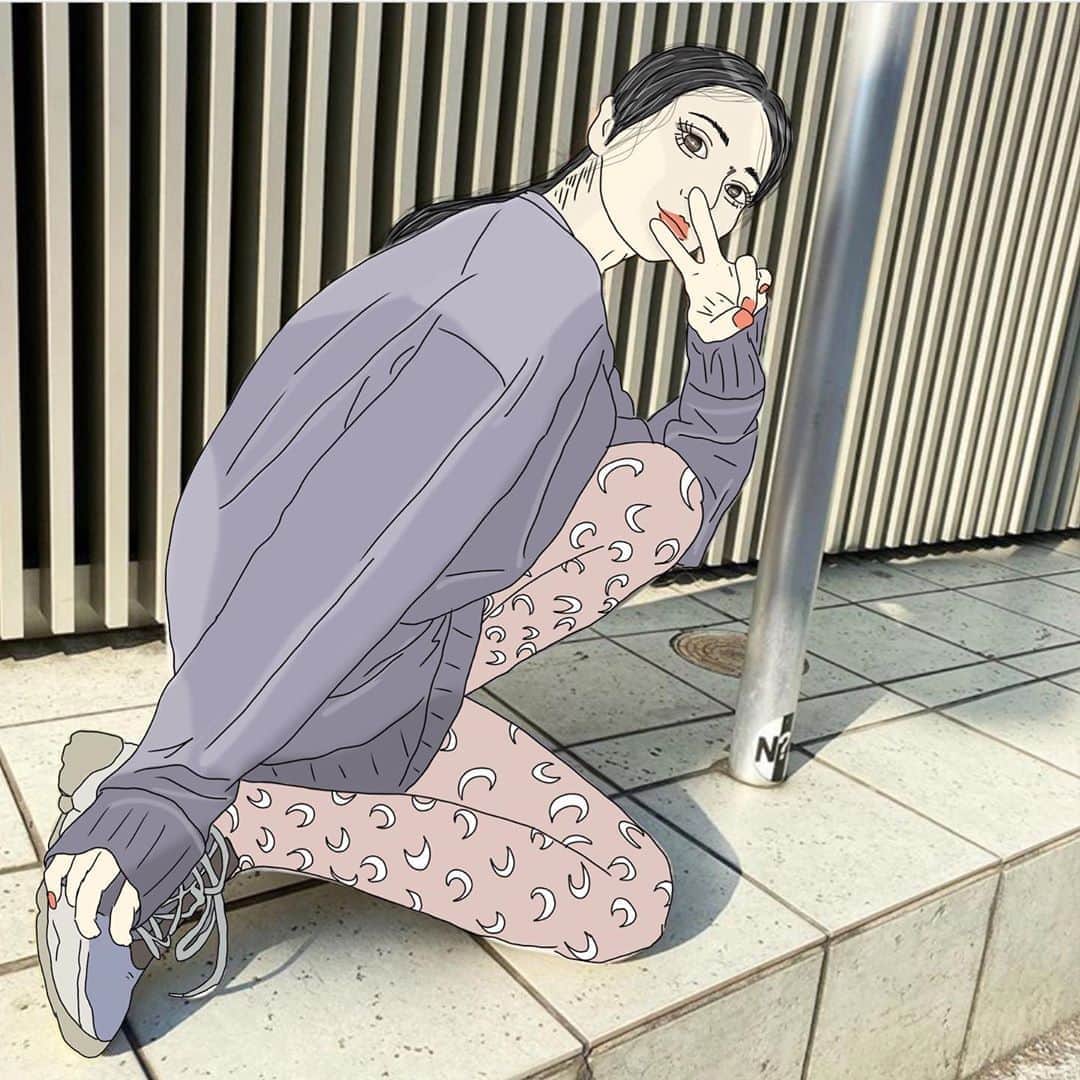 大石絵理のインスタグラム：「Fake Eri in the real world🎪💜🩰」