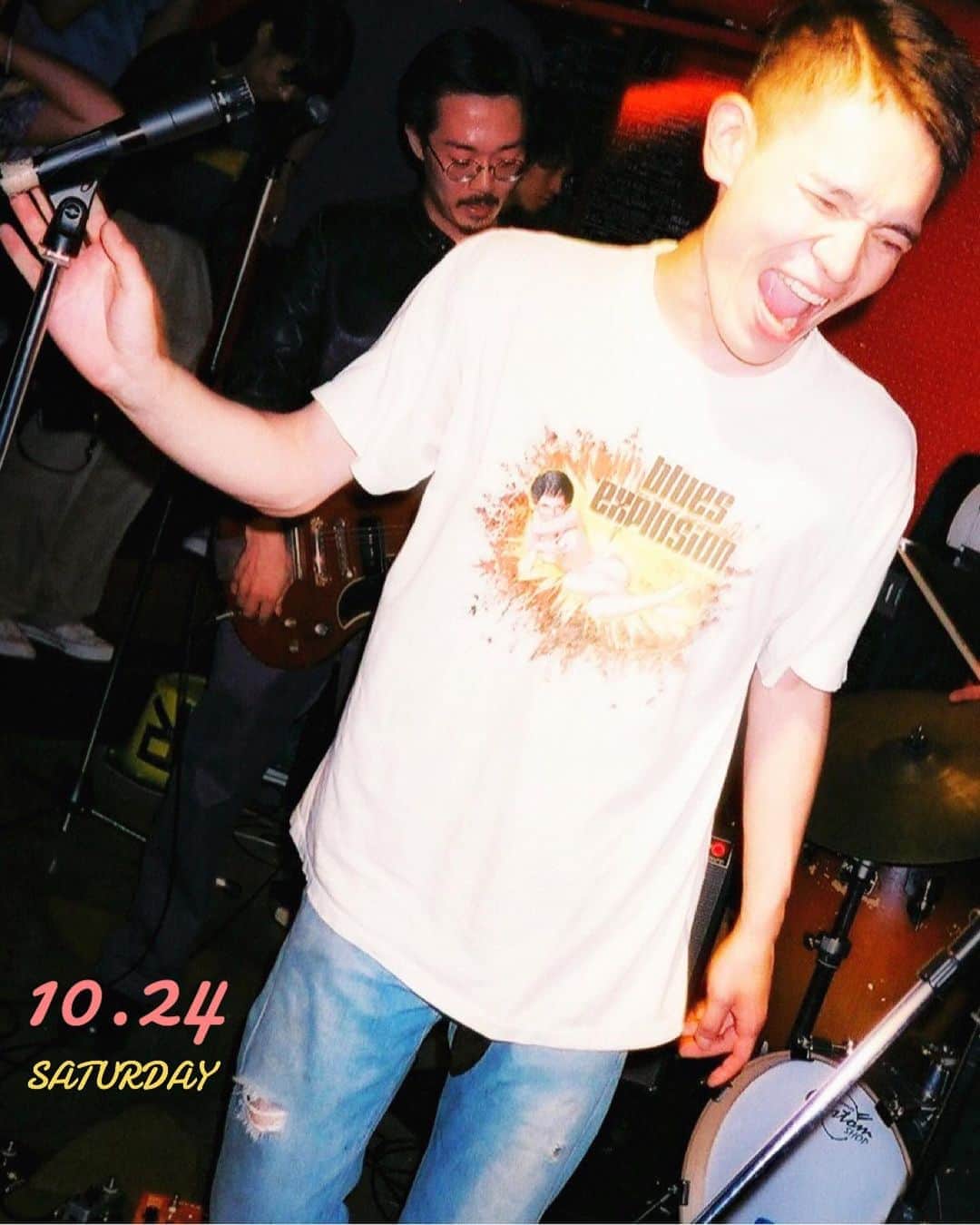 イマイアキノブのインスタグラム：「⛩10.24(土) @ 下北沢げによい 『在処離れ』  出演 AKOGARE(浅井ジーザス洋平/影山昇太郎) イマイアキノブ  O.A 後藤匠  DJ ミサキング  open 19:00 start 19:30  投げ銭  下北沢げによい  世田谷区代沢5-36-8アルファビル2F  #下北沢げによい  #akogare #浅井ジーザス洋平 #影山昇太郎 #ミサキング #後藤匠 #livemusic」
