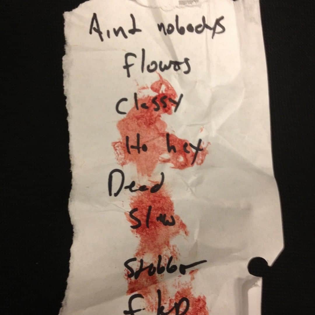 The Lumineersさんのインスタグラム写真 - (The LumineersInstagram)「Setlist from SXSW Festival 8 years ago. I remember cutting my knuckle on the floor tom and wiping it on this.   We played about a dozen shows in just a few days, none of them paid and all of them required set up ourselves. The true good ol days/cutting teeth period for any young band wanting to make it.  I remember driving from Denver, Colorado to Austin, Texas which is about a 14 hour drive. We had stopped at a hotel and the next morning I woke up with a severe case of pinkeye which then bloomed into a beautiful sinus infection which Wesley also had the luck of getting. Allergies hit us both like a ton of bricks and I can remember we had done so many interviews we were passing the phone back and forth with each other to save Wesley’s voice for the gauntlet of shows that was laid out before us.   There was one show that we played at a bar where literally no one was listening, it was packed to the gills, no stage and was probably the loudest din you could imagine in a place where a band was supposed to play. Also, there was no PA/speaker system 😃 so we were all screaming trying to get people’s attention. Out of that show though we met a beautiful young man named Graham Francoise @grahambunctious who sat at the bar quietly drawing us on a napkin. #sxsw #thelumineers #livemusic - @jeremiahfraites @wesleyschultz」9月25日 3時00分 - thelumineers