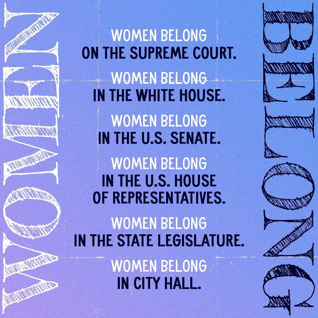 のインスタグラム：「If we want to honor RBG’s legacy, we have to make sure women are in every room where decisions are being made. That means supporting women, donating to women candidates, volunteering your time, and taking action. It means supporting organizations like @emilys_list」