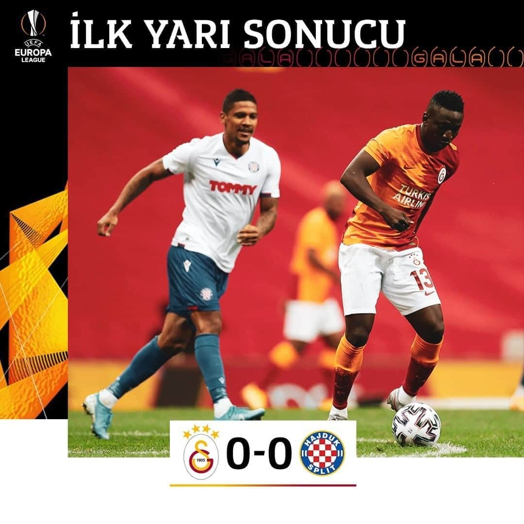 ガラタサライSKさんのインスタグラム写真 - (ガラタサライSKInstagram)「İlk yarı sonucu: Galatasaray 0-0 Hajduk Split #GSvHAJ #UEL」9月25日 3時51分 - galatasaray