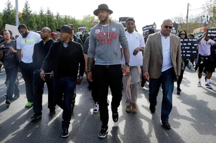 カーメロ・アンソニーのインスタグラム：「Even in the midst of setbacks, the fight for justice continues. #TBT #JusticeforBreonnaTaylor #BlackLivesMatter #STAYME7O.」