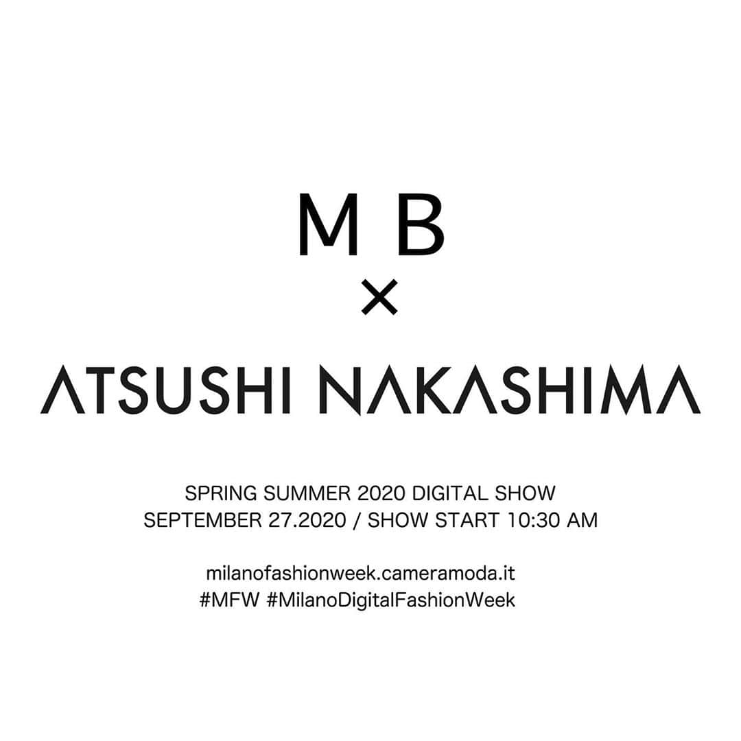 のインスタグラム：「以前から親交のあるMB氏と今回ミラノコレクションデジタルショーにて、コラボレーションをさせていただく運びとなりました。コレクションのスタイリングにMB氏のアイテムを使用いただく他、着物から着想したオリジナルのコラボコートを共同製作しました。アツシナカシマが持つ世界観をMBというフィルターを通し新たな世界を発信いたします。  《使用アイテム》 Look No.5 ロングシャツ、パンツ Look No.9 インナーシャツ、パンツ  Look No.13 パンツ  Look No.14 オリジナルコラボレーションコート、シャツ、パンツ  MB メンズファッションプロデューサー・作家・YouTuber。メンズファッションの着こなし法則を論理的に解説。初心者から上級者まで幅広く支持を得ており書籍は累計100万部突破、YouTubeチャンネルは開設1年足らずで20万人以上の登録、有料メルマガは堀江貴文氏と並び日本最大規模の読者数を誇る。自身のクローズドD2Cブランド「MB」は1時間で数億円の売上を作るなどアパレルの常識を覆す勢い。名実ともに日本を代表するメンズファッションインフルエンサーである。  #atsushinakashima #アツシナカシマ　@mb_knowermag」