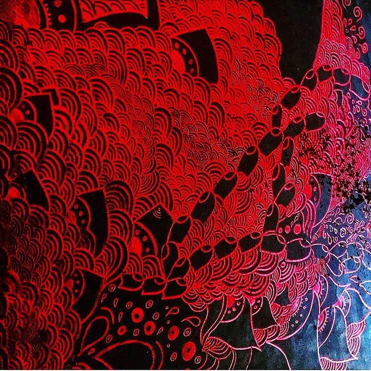 吉田莉加のインスタグラム：「My ART❕  #リカウロコ  ▶︎▷現在.【京都王藝際美術館】 にて9/27まで展示開催中です❕❕  今月9/1に《新美術新聞》にて 掲載していただいた作品が 展示されています🥺🙏🏼  あと3日〜❕  #ヨシダリカ #singer#artist#artwork #ヨシダリカ#リカヨシダ #yoshidarika #よしだりか#Art#Artist#contemporaryart  #modernart#visualart  #artgallary#installationart  #アート#現代美術#outsiderartist #outsiderart#singer#music #musician#instadialy」
