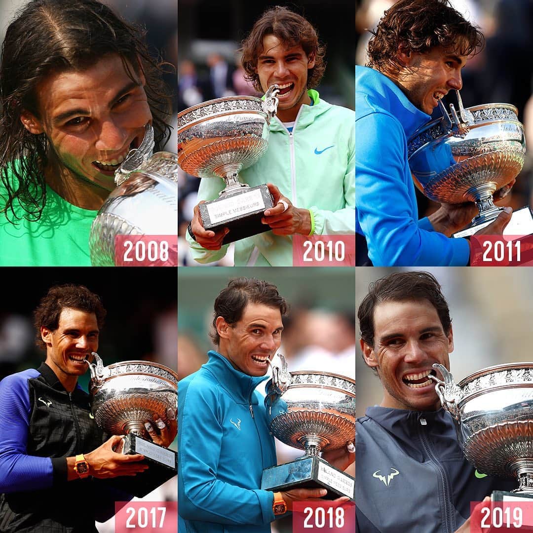 オリンピックチャンネルさんのインスタグラム写真 - (オリンピックチャンネルInstagram)「Nadal's dentist: "Please Rafael, stop biting the metal trophies." 😂⁠⠀ ⁠⠀ Read more on the incredible numbers behind @rafaelnadal's 12 @rolandgarros titles ahead of the French Open, which starts Sunday (link in bio).」9月24日 21時02分 - olympicchannel_x