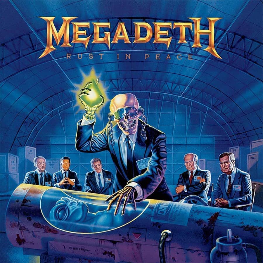 Megadethのインスタグラム：「On September 24, 1990, 30 years ago today, our 4th studio album RUST IN PEACE was released! What are your favorite tracks on the album, and where were you when you first heard it? Listen to it here: megadeth.lnk.to/rip」
