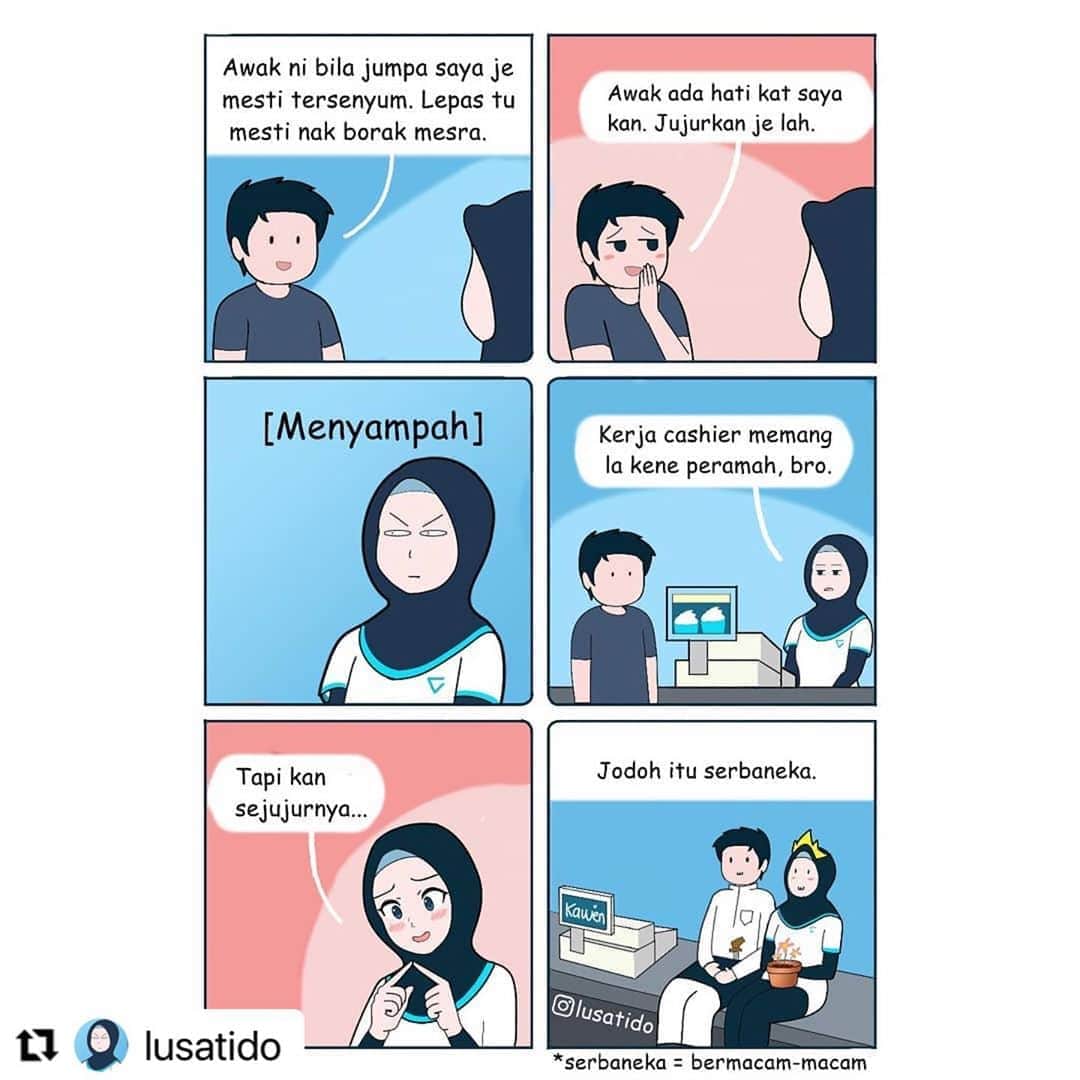 Koleksi Komik Malaysiaさんのインスタグラム写真 - (Koleksi Komik MalaysiaInstagram)「#Repost @lusatido with @make_repost ・・・ jodoh lol. . . . . #komikmalaysia #lawakhambar #gengkomik #gengkomikmalaysia #comicstrip #komiklucu #malaysiancomics #nerdpakaispek」9月24日 22時09分 - tokkmungg_exclusive