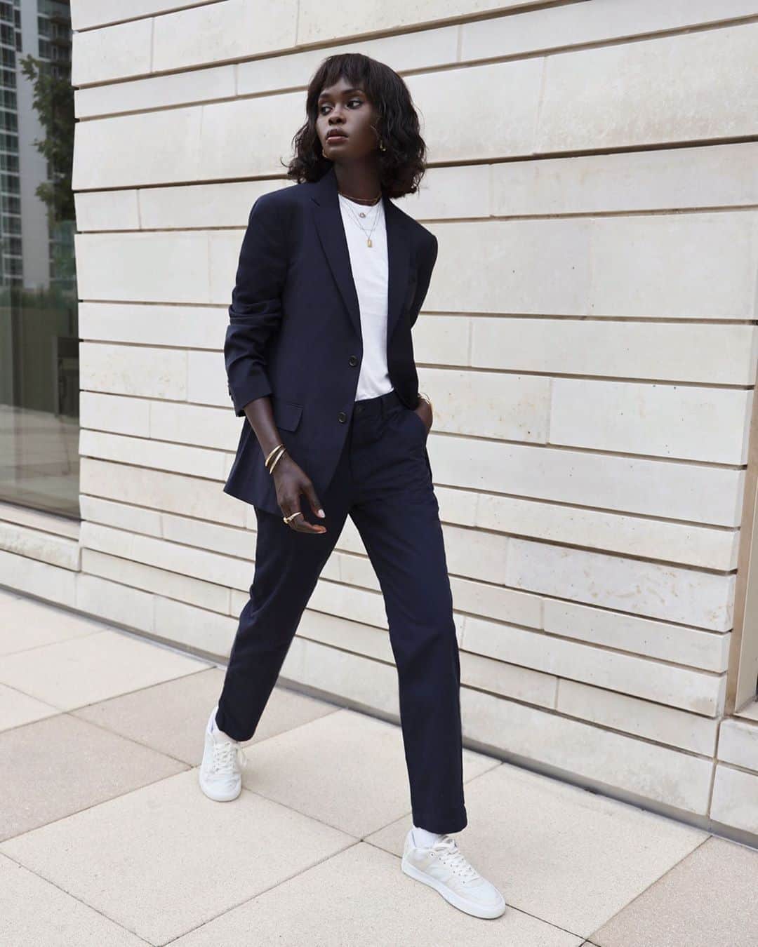 Club Monacoのインスタグラム：「Model and content creator, @lefevrediary, makes some of our favorite menswear styles her own. #35YearsOfClub」