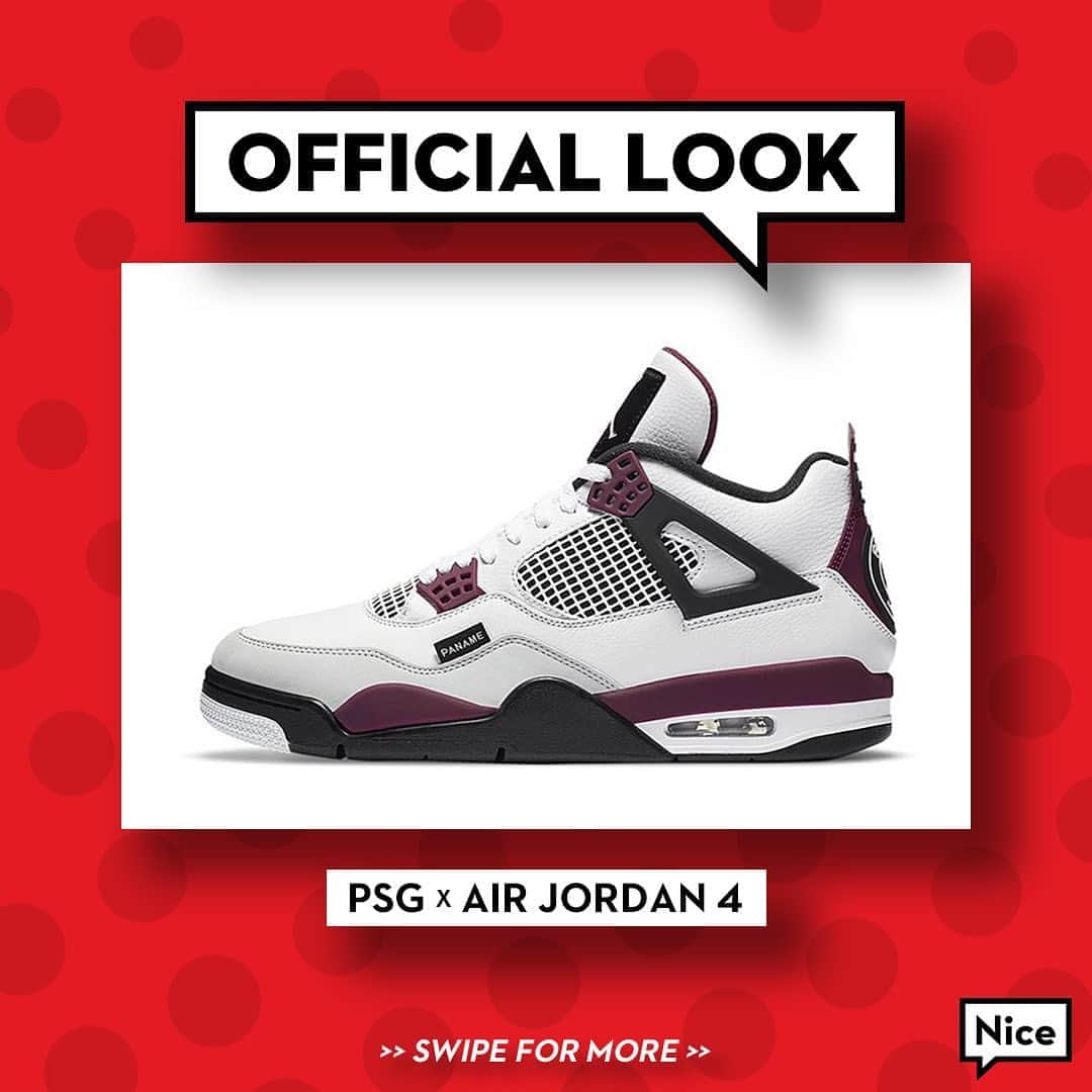 Nice Kicksさんのインスタグラム写真 - (Nice KicksInstagram)「Official images of the #PSG x #AirJordan4. How are we feelin’ about these? 🤔」9月24日 22時33分 - nicekicks