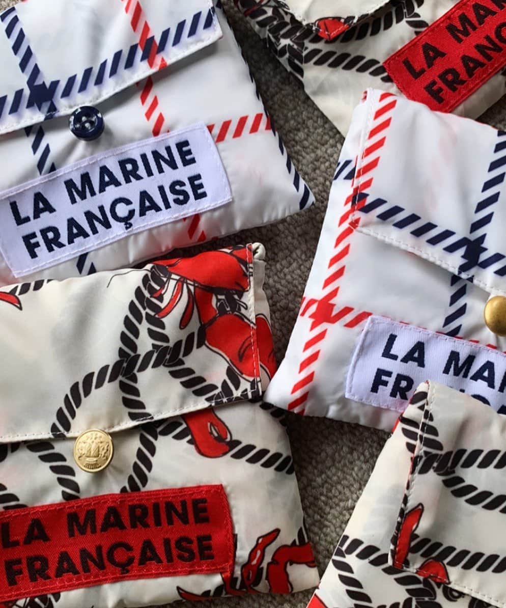 風間ゆみえのインスタグラム：「@la_marine_francaise_official   2万円以上お買い物の皆さまに先着順で この可愛いエコバックプレゼントです(๑˃̵ᴗ˂̵)  皆さんはどっちがお好み？🦀🦞💠」