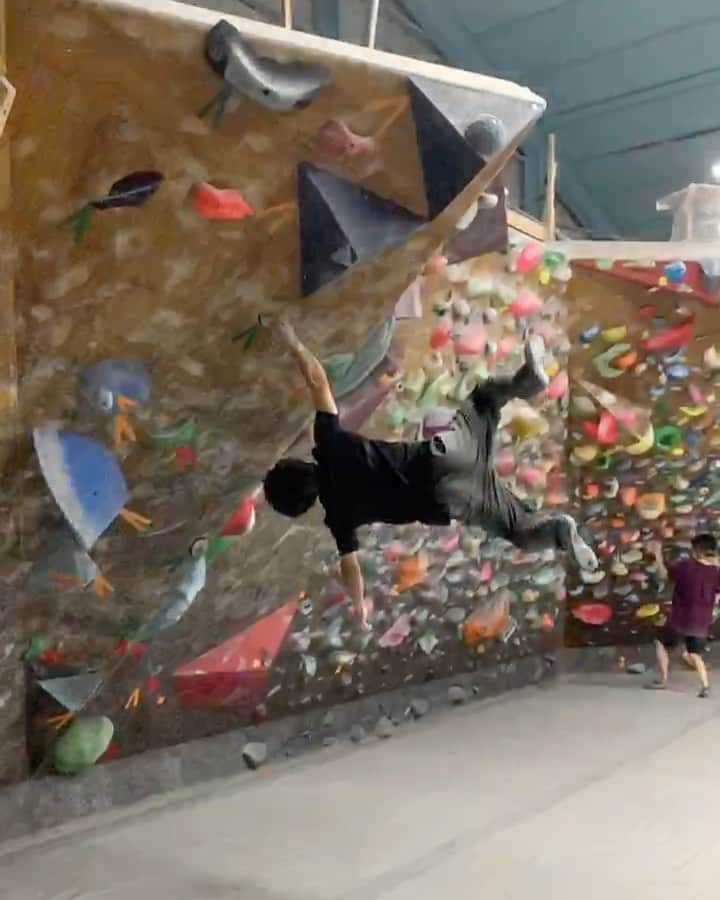 野村真一郎のインスタグラム：「Dream One hand proj✔️✔️✔️ @project_climbing_gym  This line is not impossible🤯  ドリームラインだと思ってた片手ダイノプロジェクトが登れた！  少しコツ系ではあったけど、新たな可能性に久々に感動した。 シーズン直前にかなりモチベーションが上がったし調子も上がってきてるみたいなので、今岩シーズンもたくさん成果を残します。  そして、@hibiki_yamauchi とアベックアセンド🔥  📸: @hibiki_yamauchi   @monturajapan @montura_official @unparallelup @rockmasterhq @hamasakichiryoin0929」