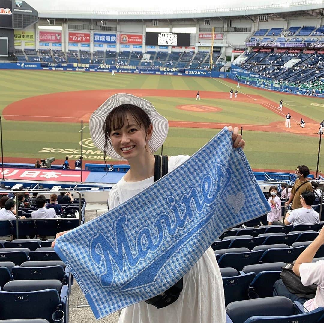 藤澤友千菜さんのインスタグラム写真 - (藤澤友千菜Instagram)「⚾️ ⚾︎ #野球観戦  初マリンスタジアム🏟 みんなで観る生試合は良いね😌 **˟*˟⁕˟*˟**˟*˟⁕**˟*˟⁕˟*˟**˟*˟⁕ #マリンスタジアム #野球 #マリーンズ #ロッテ #西武ライオンズ #試合観戦 #野球女子 #藤澤友千菜 #イチゴかき氷美味しかった  #instagood #followｍe #baseball #game #lotte #lions」9月24日 23時47分 - yuchina1207