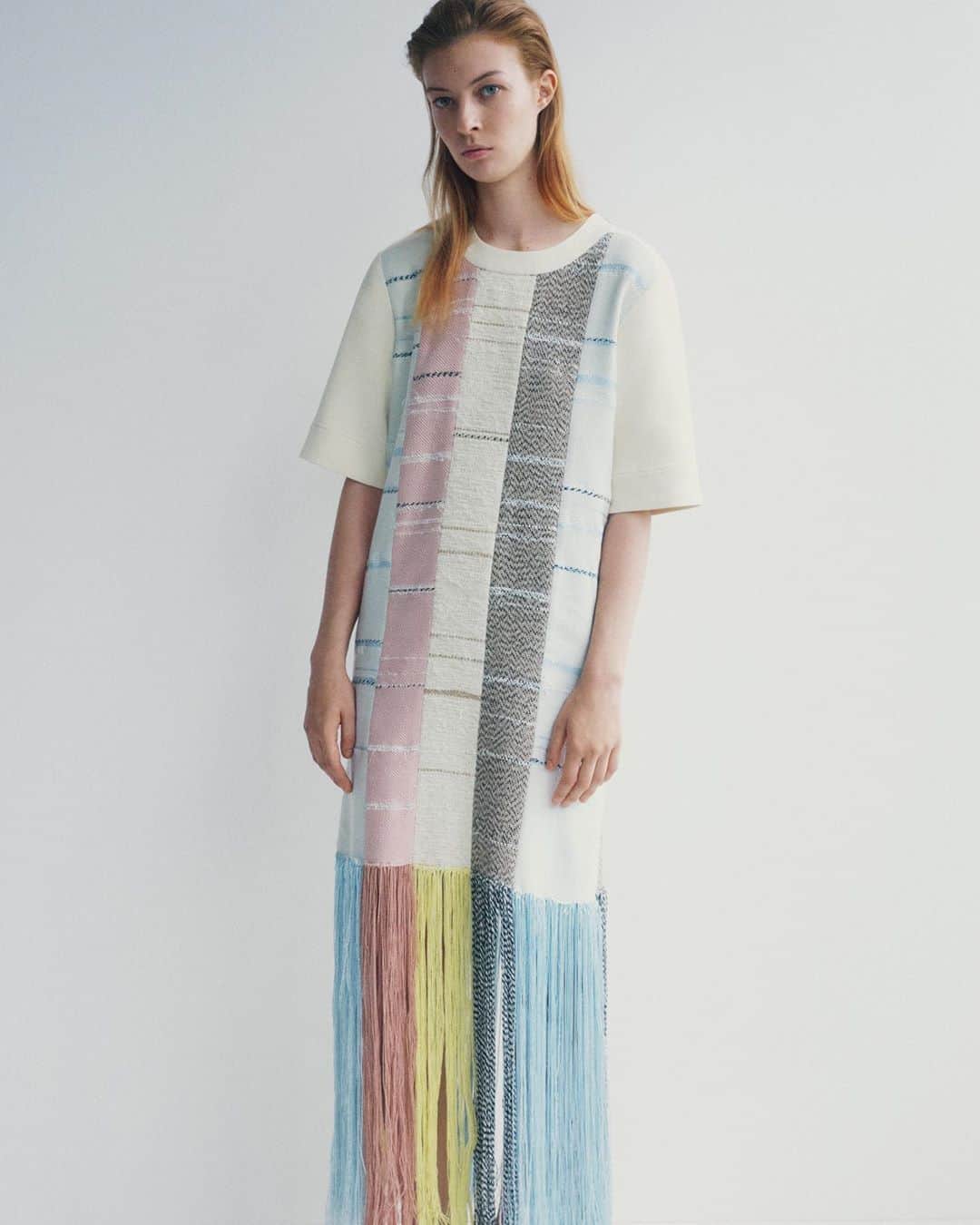 Fashion Weekのインスタグラム：「Watercolor hues for the win 🏆 From @marinamoscone's Spring 2021 lookbook, presented for @NYFW: The Shows.」