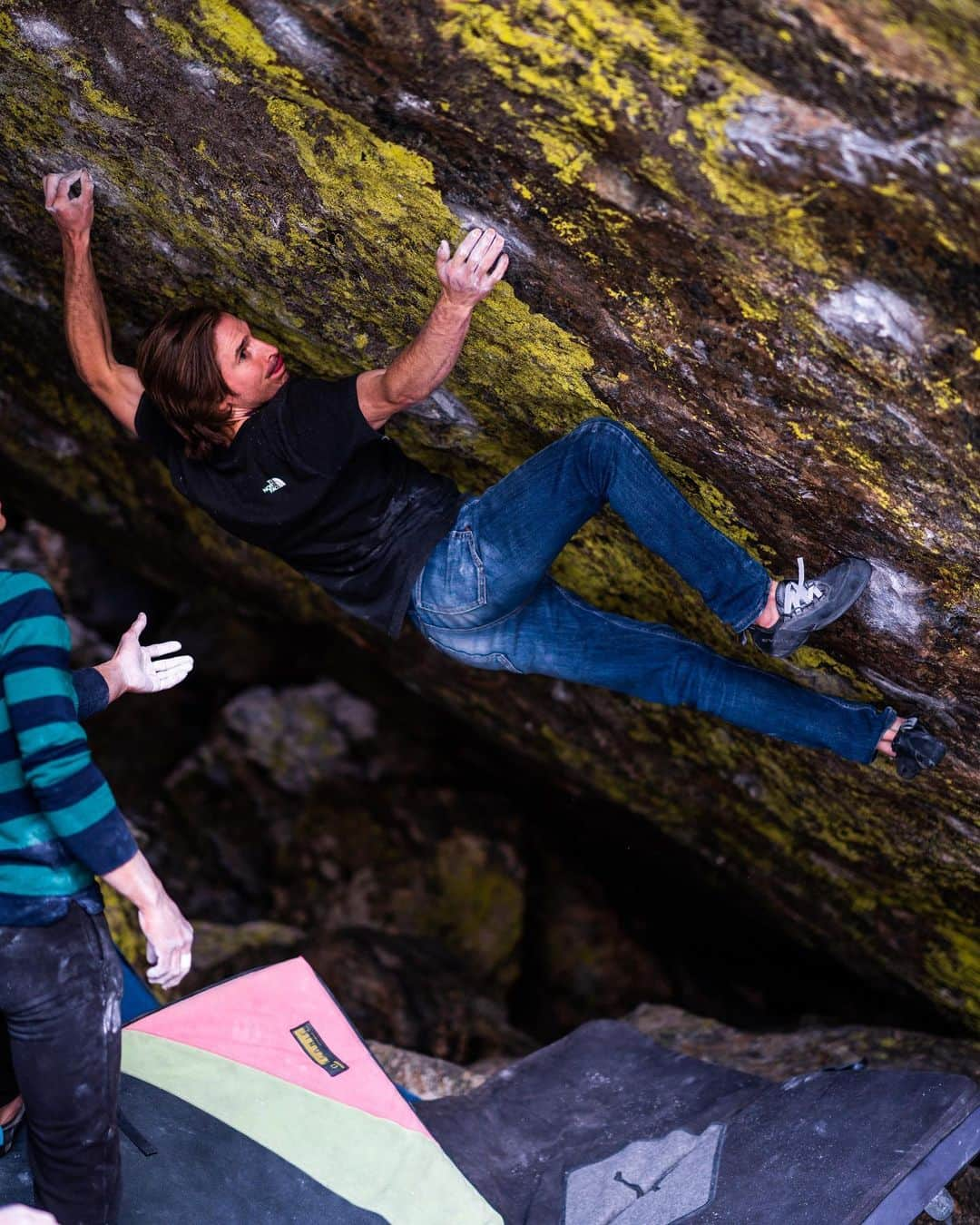 ダニエル・ウッズさんのインスタグラム写真 - (ダニエル・ウッズInstagram)「Blade Runner (8C/v15)  Great rock, great moves, miserable crux crimp. This line was put up by my friend @giuliano_cameroni a couple years back. It is situated to the left of an iconic crimp bloc called “jade” that I put up when I was 17. The crux involves taking a left hand sharp as fuck button grip and doing a near iron cross move to a half pad flat edge. Having perfect friction and skin to connect this move from the start was a mental nightmare. Since global warming has fucked up the seasons, (unusually hot weather remains in the high country at the end of sept!) I had to wait until 10 pm at night just to have a chance. Speaking of global warming this is also a friendly reminder to all my US friends to vote Biden/Harris into office and remove our current clown 🤡. Serious change needs to happen in the US and it all starts with having the right people in place to make it happen. This is important. VOTE!!!!  Photos by @gajdaphotography」9月25日 1時29分 - dawoods89