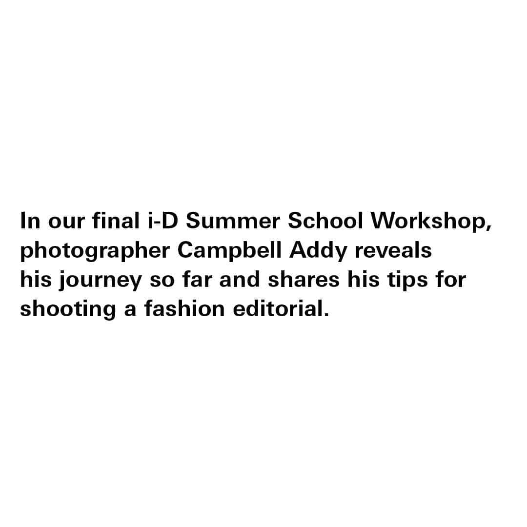 i-Dさんのインスタグラム写真 - (i-DInstagram)「Calling all young photographers! ➡️🚨⁣⁣⁣ ⁣⁣⁣ Hit the link in bio to watch i-D Summer School’s free fashion photography workshop with the talented @campbelladdy and i-D's @hazelomg and find out how you can get your editorial work featured on i-D! 🎓⁣⁣」9月25日 1時59分 - i_d