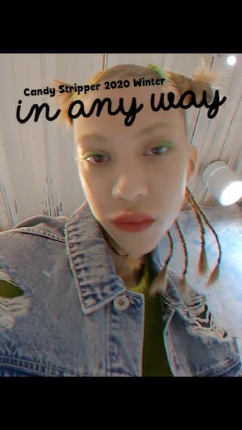 板橋よしえのインスタグラム：「. . Videography @frontriver_marina  Styling @mikitiaizawa  Hair & Make-up @masayoshiokudaira  Model @kristinaau   #candystripper #2020 #wintercollection  #inanyway」