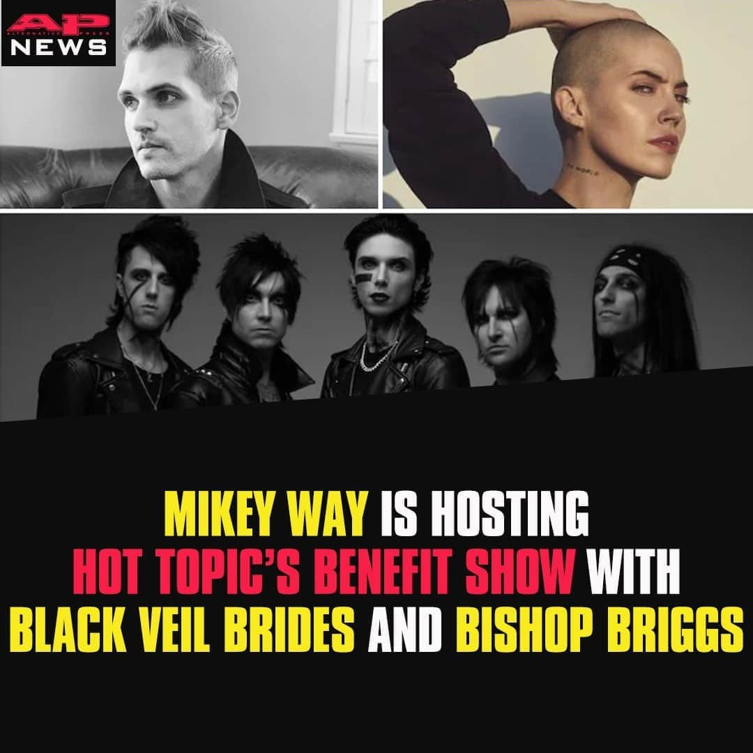 Alternative Pressさんのインスタグラム写真 - (Alternative PressInstagram)「@HotTopic is celebrating World Mental Health Day with a new virtual benefit show hosted by @mikeyway and with performances from @blackveilbrides, @thatgirlbishop and more ⁠ LINK IN BIO⁠ .⁠ .⁠ .⁠ #hottopic #worldmentalhealthday #mentalhealth #mentalhealthawareness #benefitshow #hottopicbenefitshow #mikeyway #blackveilbrides #bvb #bishopbriggs #altpress #alternativepress」9月25日 12時30分 - altpress