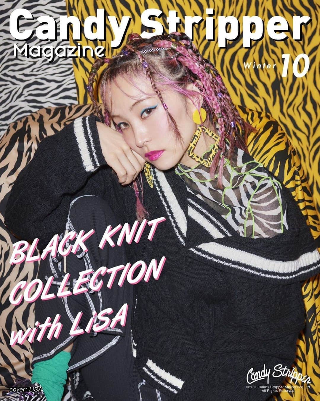 板橋よしえのインスタグラム：「Candy Stripper MAGAZINE 10月号 「BLACK KNIT COLLECTION with LiSA」  肌寒くなってきた秋🍄🍂🍁🌰に欠かせないブラックニットたちをキャンディをこよなく愛してくれる🥺LiSAちゃんがクールに着こなしてくれました♥ . Model @xlisa_olivex  Photographer @tsutomuono  Styling @mikitiaizawa  Hair & Make-up @fusaetachibana  Text & Writer @coffeegirlchiro Design @odag_works   #candystripper #lisa #candystripper_magazine 10月号」