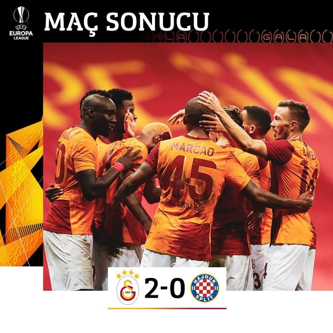 ガラタサライSKさんのインスタグラム写真 - (ガラタサライSKInstagram)「Maç sonucu: #Galatasaray 2-0 Hajduk Split #GSvHAJ #UEL 👊👏」9月25日 4時54分 - galatasaray