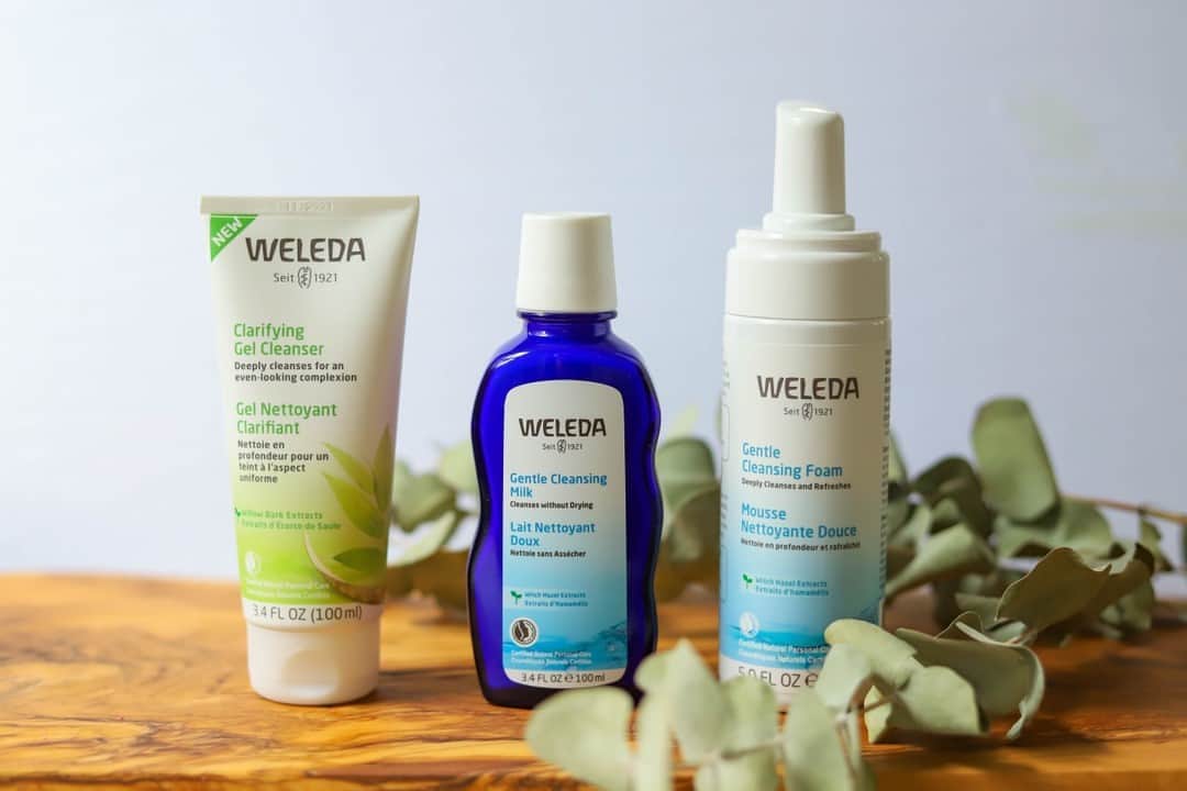 Weledaのインスタグラム：「Our cleansers come in different textures! Gel, milk, and foam.💧Now through 9/27 take 20% off our cleansers & toners! Let us know which cleanser you have in your routine! #WeledaSkin」