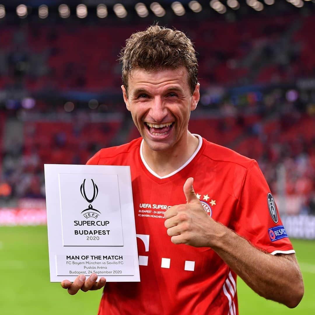 UEFAチャンピオンズリーグさんのインスタグラム写真 - (UEFAチャンピオンズリーグInstagram)「🔝 Thomas Müller = 2020 #SuperCup Man of the Match! 🏅  #SCMOTM @esmuellert 🌟」9月25日 7時26分 - championsleague