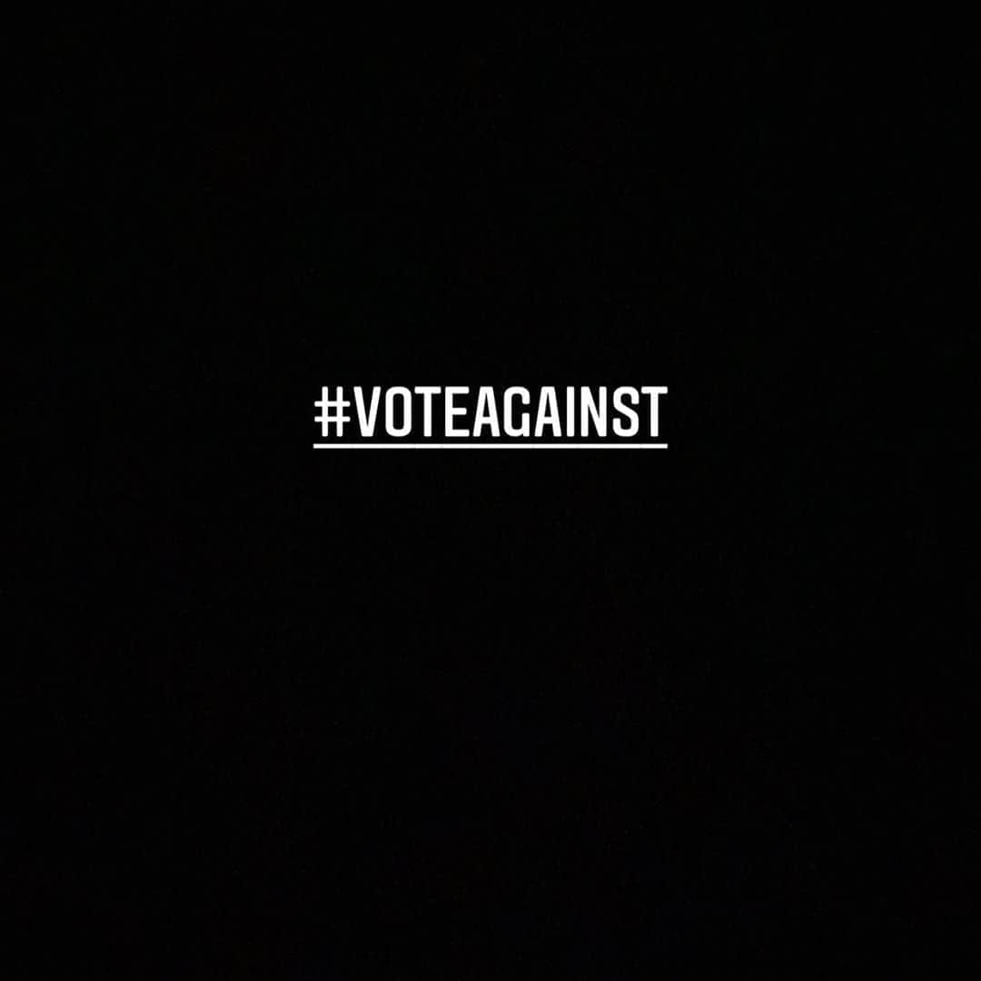 ジー・ヘイルさんのインスタグラム写真 - (ジー・ヘイルInstagram)「#VoteAgainst  I’m not voting for blue over red   I’m not voting for MY team over YOUR  team  This is not a Republican vs Democrat election   THIS is a GOOD VS EVIL election  I’m not voting FOR .... I’m voting AGAINST.  I’m voting against hatred. I’m voting against name calling. I’m voting against fear mongering. I’m voting against racism. I’m voting against inequality. I’m voting against sexism. I’m voting against injustice. I’m voting against idiocracy.  I’m voting against dissonance. I’m voting against childish leadership.  I cannot predict the future  I cannot change the past But I know what we can change right Now  I’m voting against the evil happening NOW I’m voting against another 4 years of THIS.   Now is not the time to make OUR decision over petty differences or one issue stances   Now is the time to abolish the wrong that we KNOW exists right NOW. THEN we will take the next step toward healing and CHANGE.  Are you registered to vote?   Make sure that you are and then make sure at least three of your friends and family are as well.  NOW more than ever we must stand UNITED. All hands on deck! VOTE AGAINST!  #voteagainst   Everything You Need to Vote - Vote.org」9月25日 8時58分 - officiallzzyhale