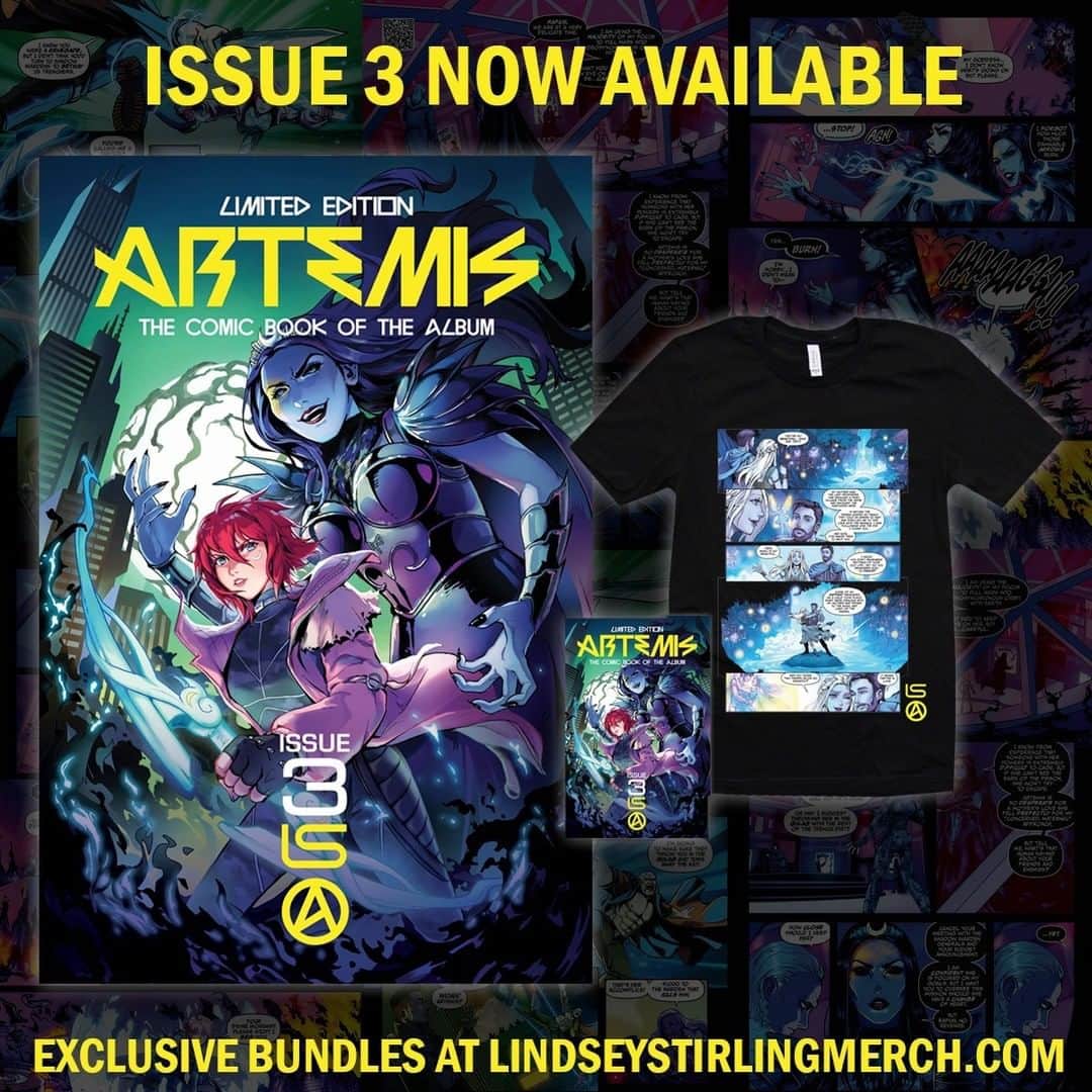 リンジー・スターリングさんのインスタグラム写真 - (リンジー・スターリングInstagram)「Issue 3 of my #Artemis comic is now available for pre-order!! Get yours here: lindseystiringmerch.com」9月25日 9時29分 - lindseystirling