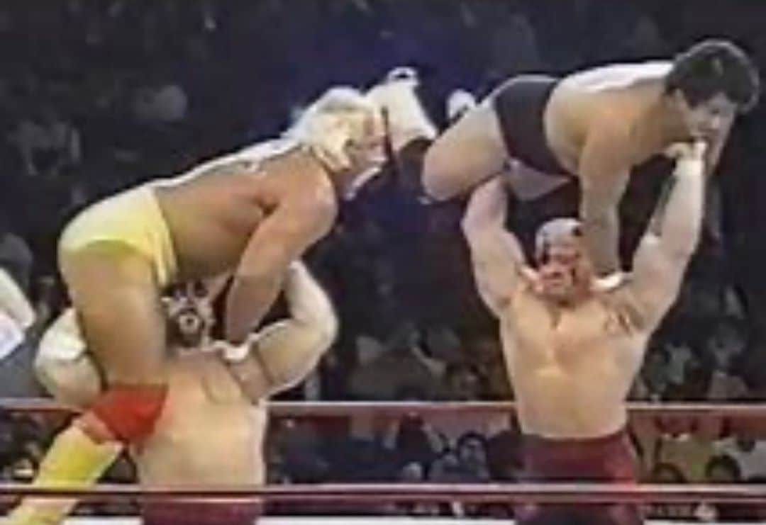 ハルク・ホーガンさんのインスタグラム写真 - (ハルク・ホーガンInstagram)「Animal and Hawk double press slams in #Tokyo! No fun brother HH #Hogansbeachshop #Roadwarriors #Legionofdoom #WWE #WWF」9月25日 11時05分 - hulkhogan