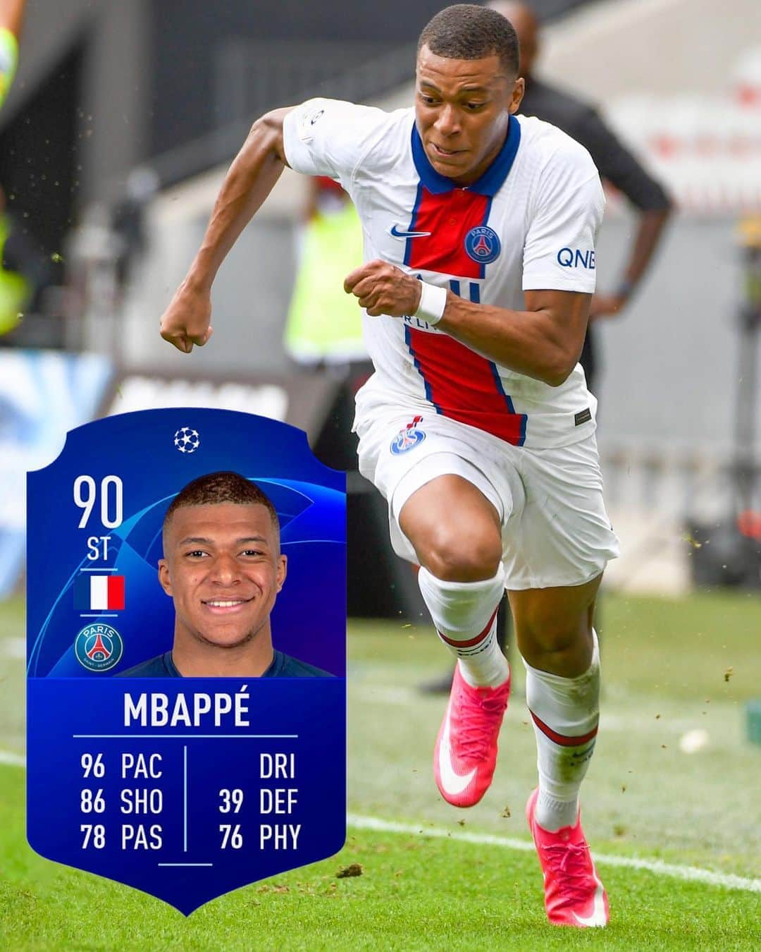 UEFAチャンピオンズリーグさんのインスタグラム写真 - (UEFAチャンピオンズリーグInstagram)「🔥 Mbappé dribbling = _________ / 💯   #UCL #FIFA21」9月25日 23時00分 - championsleague