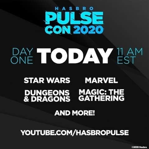 Hasbroさんのインスタグラム写真 - (HasbroInstagram)「IT'S TIME! Tune in TODAY starting at 11AM ET, we have Dungeons & Dragons, Magic The Gathering, HeroQuest, Star Wars, and Marvel! (US/CAN fans only)   #Hasbro #HasbroPulse #Pulse #PulseCon #HasbroPulseCon #GIJOE #Transformers #Marvel #Ghostbusters #StarWars #WoTC #PowerRangers」9月25日 23時02分 - hasbro