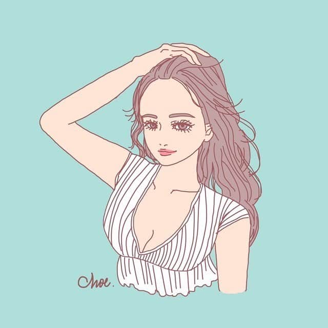 YU-RIのインスタグラム：「💓 フォロワーさんが描いてくれたイラスト💕 美化100パーセントで上手すぎる😳❣️ こんないい女になれるよう頑張りたい( ᵒ̴̶̷᷄꒳ᵒ̴̶̷᷅ )🌟笑笑 ありがとうございます♡ @moenoillustration」