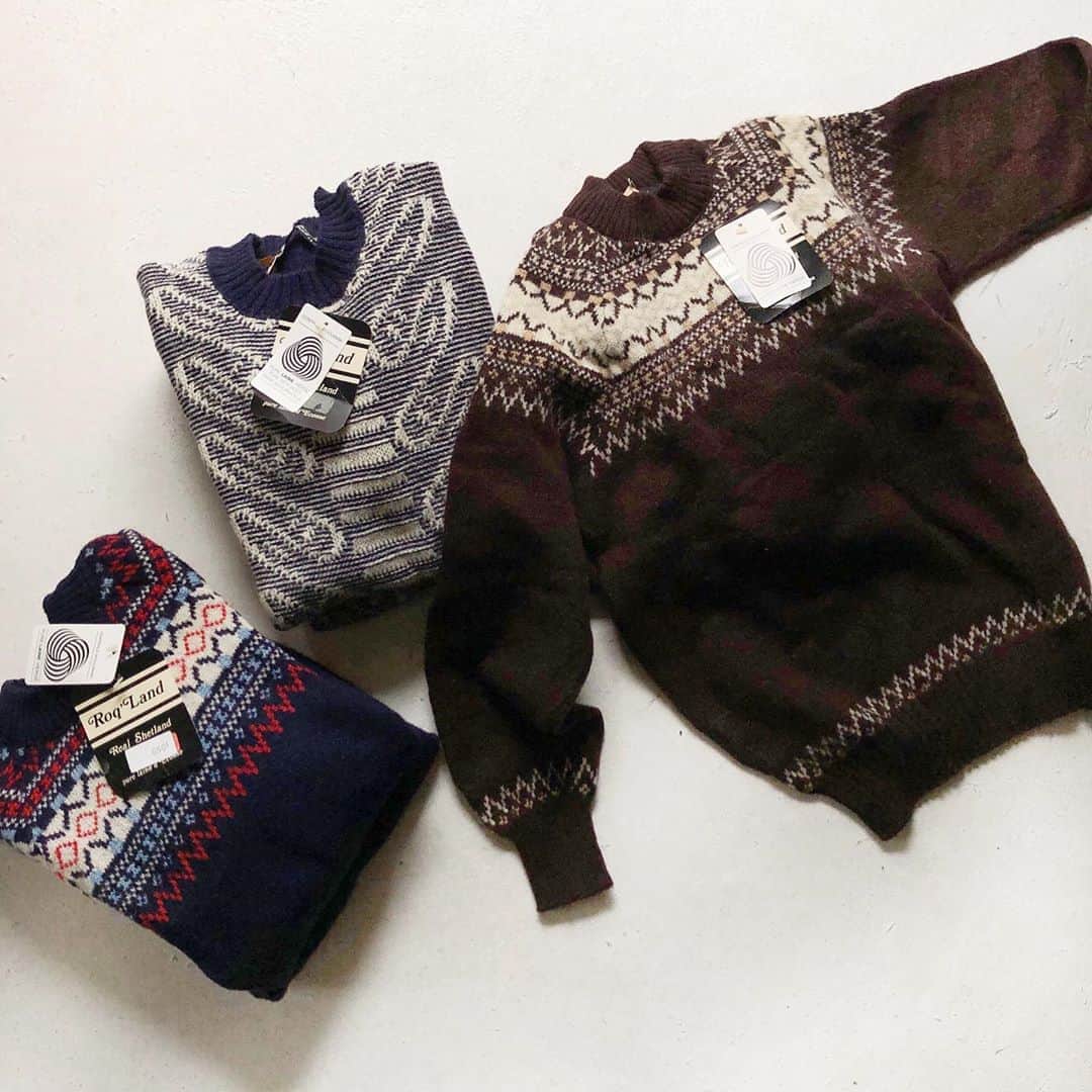DROP...vintage select shopさんのインスタグラム写真 - (DROP...vintage select shopInstagram)「【New stuff】 Deadstock🐑 pure new wool knit sweater for ladies」9月25日 16時55分 - tokyo_drop