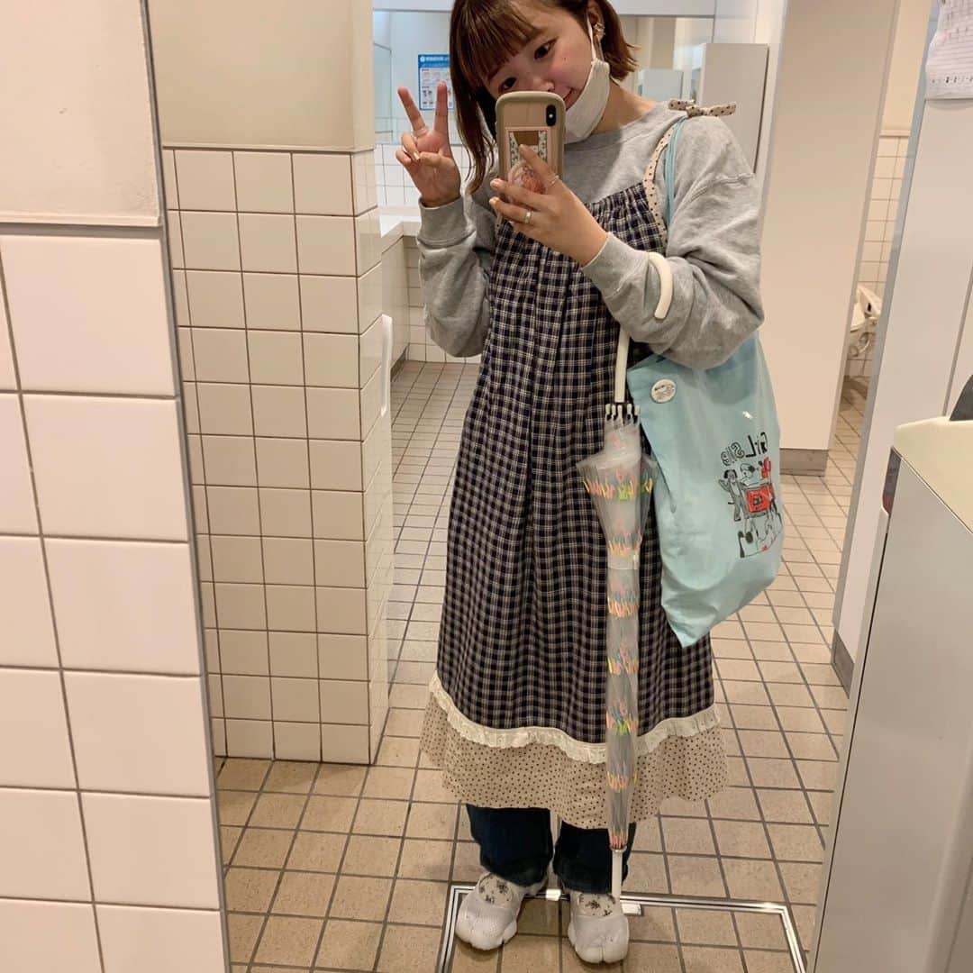 HONOKAのインスタグラム：「.〻  今日のわたくし✌🏻  重ね着だいすきマン✌🏻  #ootd  #ootdfashion  #古着  #古着コーデ  #古着女子  #used  #usedclothing」