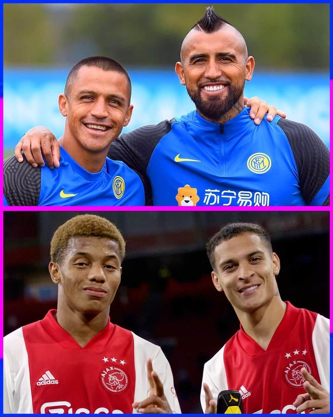 UEFAチャンピオンズリーグさんのインスタグラム写真 - (UEFAチャンピオンズリーグInstagram)「🇨🇱 or 🇧🇷 ? Which duo would you rather have for this season? 🤔   Alexis/Vidal 🆚 Neres/Antony」9月25日 18時02分 - championsleague