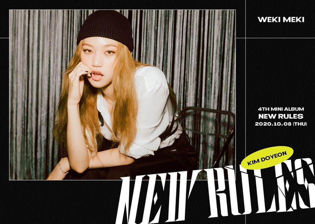 Weki Mekiのインスタグラム：「[#위키미키] Weki Meki 4th Mini Album <NEW RULES> Concept Photo #2 Take ver. 📝  2020.10.08 6PM Coming Soon 💥  #WekiMeki #NEW_RULES #KIMDOYEON」