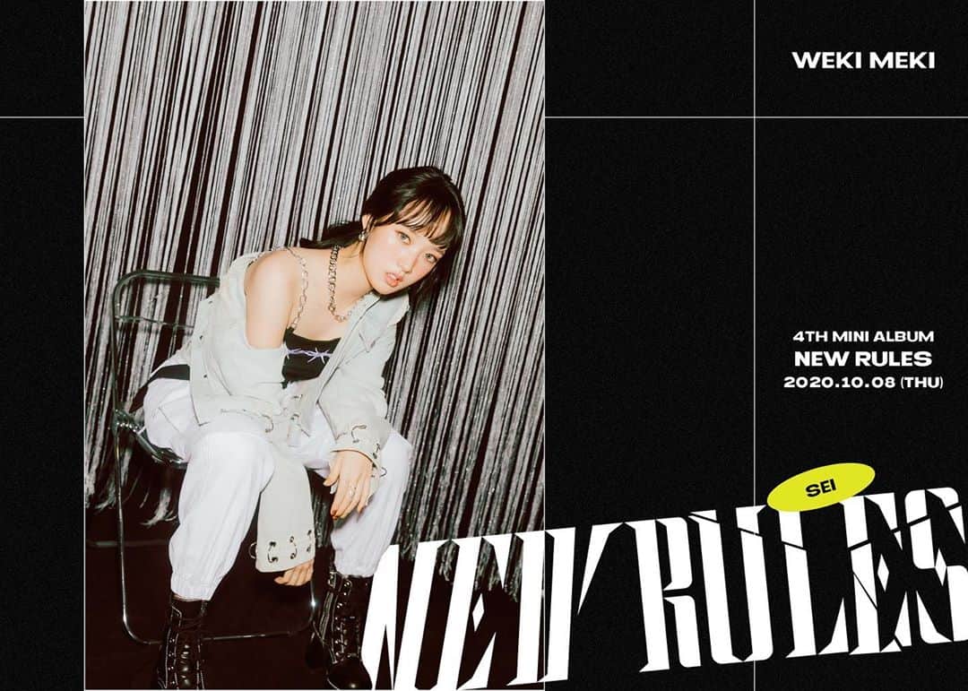 Weki Mekiのインスタグラム：「[#위키미키] Weki Meki 4th Mini Album <NEW RULES> Concept Photo #2 Take ver. 📝  2020.10.08 6PM Coming Soon 💥  #WekiMeki #NEW_RULES #SEI」