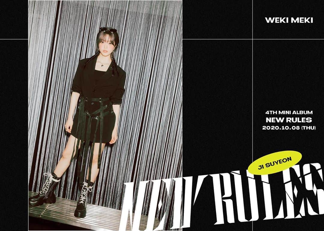 Weki Mekiのインスタグラム：「[#위키미키] Weki Meki 4th Mini Album <NEW RULES> Concept Photo #2 Take ver. 📝  2020.10.08 6PM Coming Soon 💥  #WekiMeki #NEW_RULES #JISUYEON」