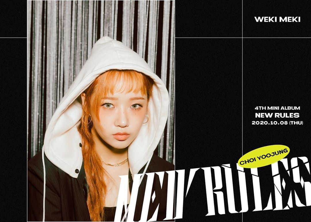 Weki Mekiのインスタグラム：「[#위키미키] Weki Meki 4th Mini Album <NEW RULES> Concept Photo #2 Take ver. 📝  2020.10.08 6PM Coming Soon 💥  #WekiMeki #NEW_RULES #CHOIYOOJUNG」