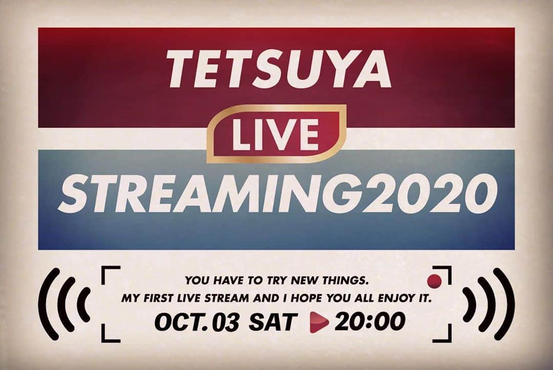 tetsuyaのインスタグラム：「今年は再配信で。 #LIVESTREAMING2020 #TETSUYA」
