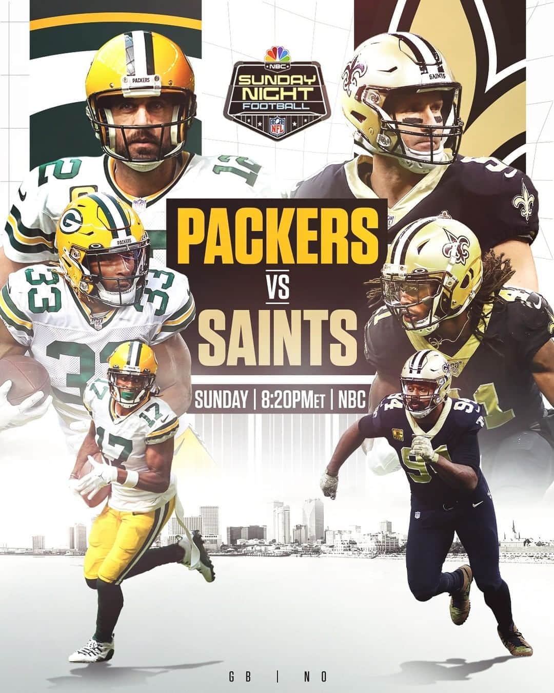 NFLさんのインスタグラム写真 - (NFLInstagram)「@packers vs. the @saints. Who's taking home a Sunday Night Football win?  📺: #GBvsNO -- Sunday 8:20pm ET on NBC 📱: NFL App // Yahoo Sports App」9月26日 7時30分 - nfl